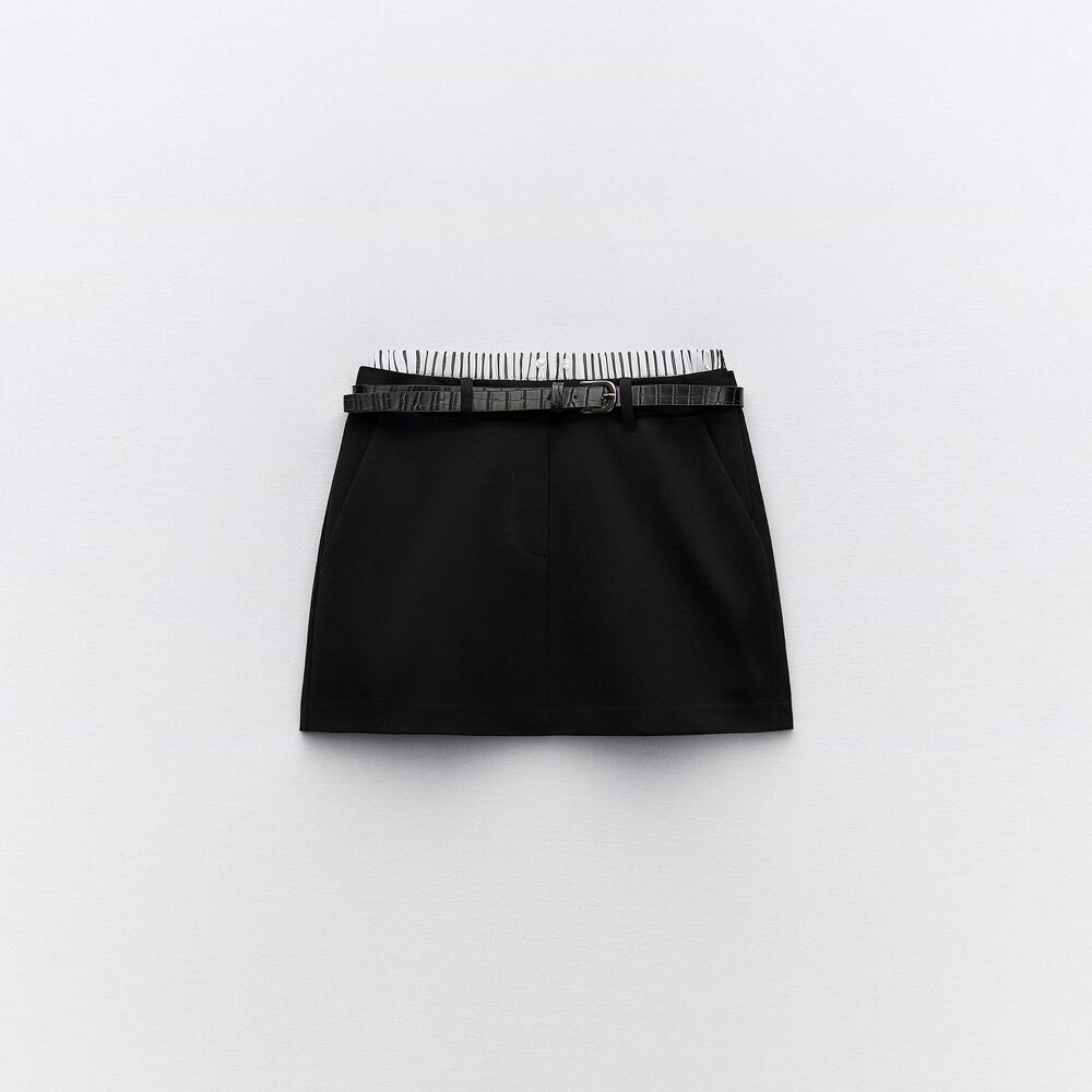 Zara COMBO BOXER SKORT in Black